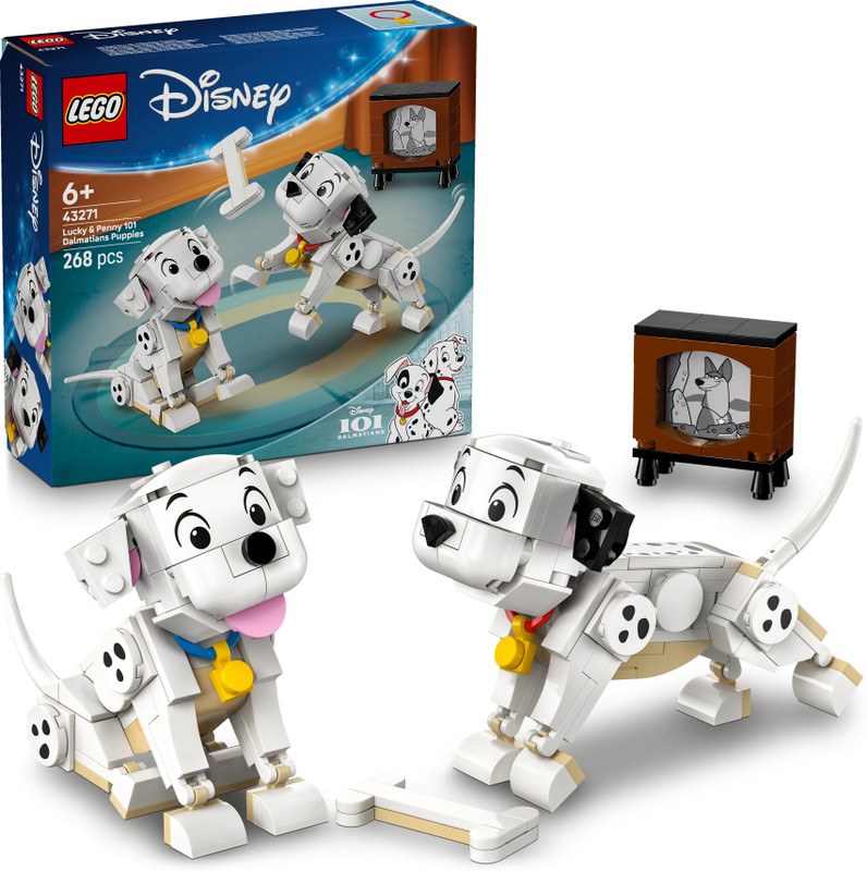 LEGO Disney Lucky & Penny 101 Dalmatians Puppies Building Toy 43271(Multicolor)