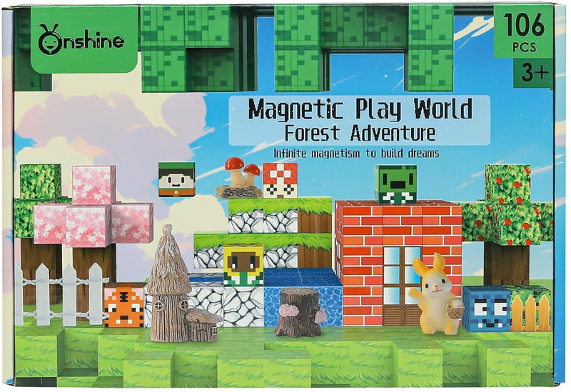 Knick Knack Magnetic Building Blocks Forest Adventure(Multicolor)