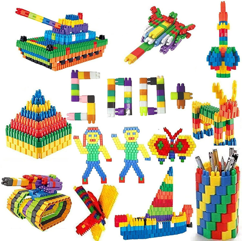 Pulsbery Blocks Toys for Kids Children Colorful Plastic Educational Bullet Building Block(Multicolor)