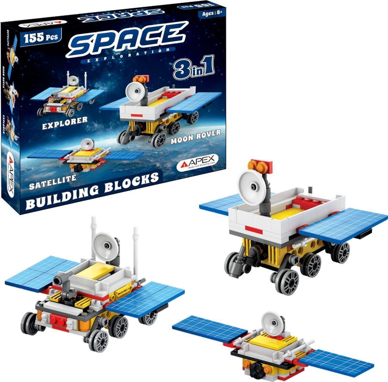 APEX MEDIA AND MARKETING INDIA Space Exploration Building Blocks 3-in-1 Toy Set - Educational Blocks for Kids(Multicolor)