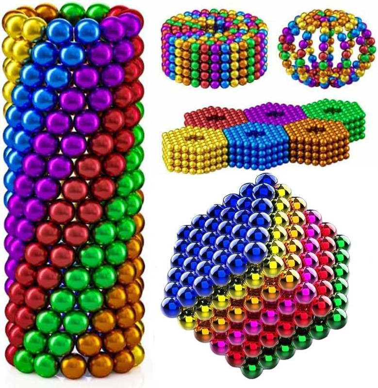 Kryst Magnetic Balls New Trending 216 Pcs Ball Toys for Kids New Trending 6x6 Cube(Multicolor)