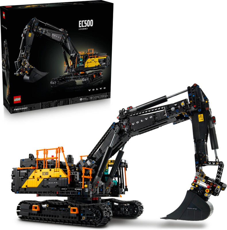 LEGO Technic Volvo EC500 Hybrid Excavator Set, Gift for Adults 42215(Multicolor)