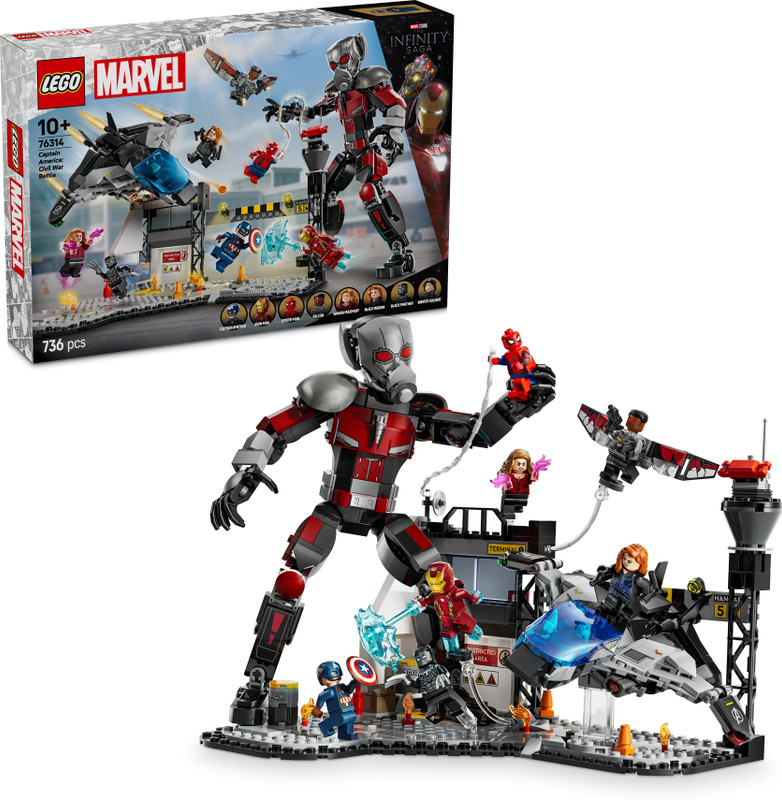 LEGO Marvel Captain America: Civil War Action Battle Buildable Playset 76314(Multicolor)