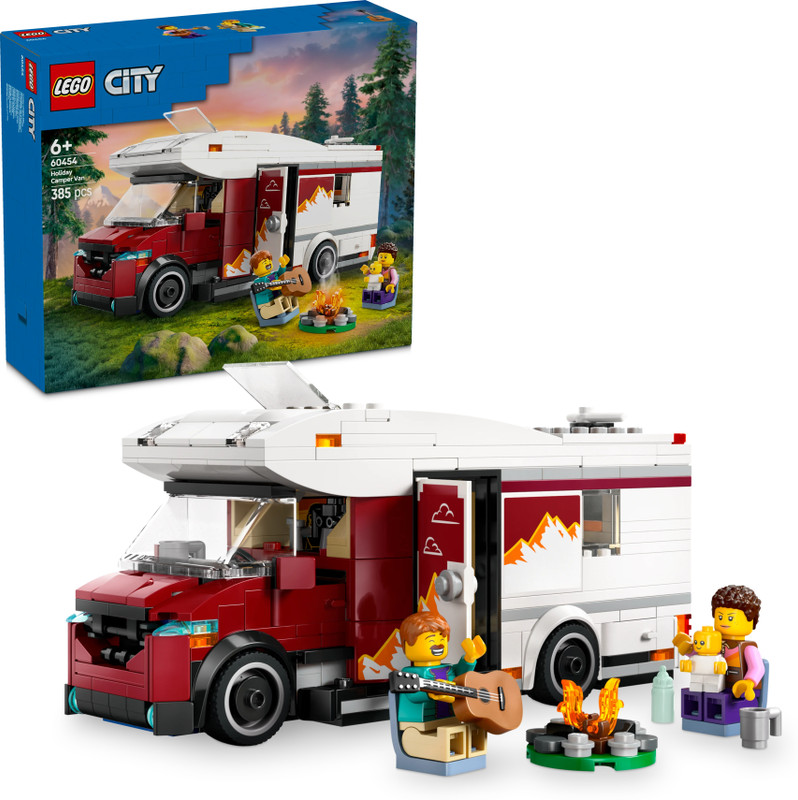 LEGO City Holiday Adventure Camper Van Toy Vehicle Set 60454 building blocks(Multicolor)