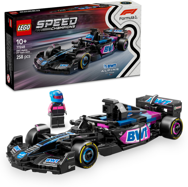 LEGO Speed Champions BWT Alpine F1 Team A524 Race Car Toy Vehicle 77248(258 Blocks)(Multicolor)