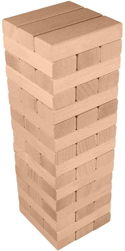 Tvm Wooden Toy Blocks for Kids ( brown ) Party & Fun Board Game