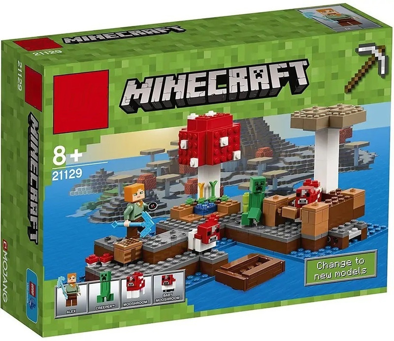 TMA ENTERPRISE Minecraft Mooshroom Biome Building Blocks(Multicolor)