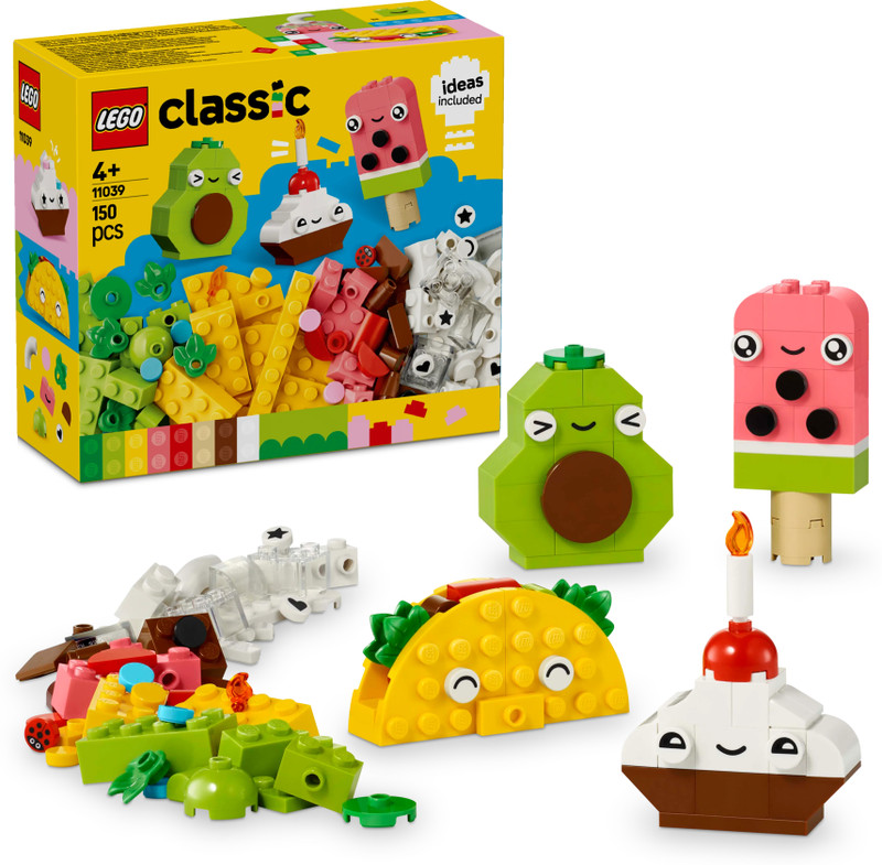LEGO Classic Creative Food Friends Imaginative Pretend-Play Toy 11039 (150 Blocks)(Multicolor)