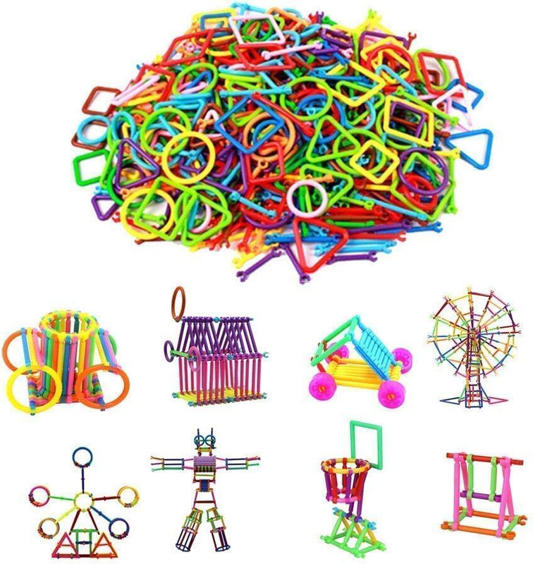 Khelo Toys Building Blocks Shapes Educational Interlocking Toy for Boys & Girls 200Pcs(Multicolor)