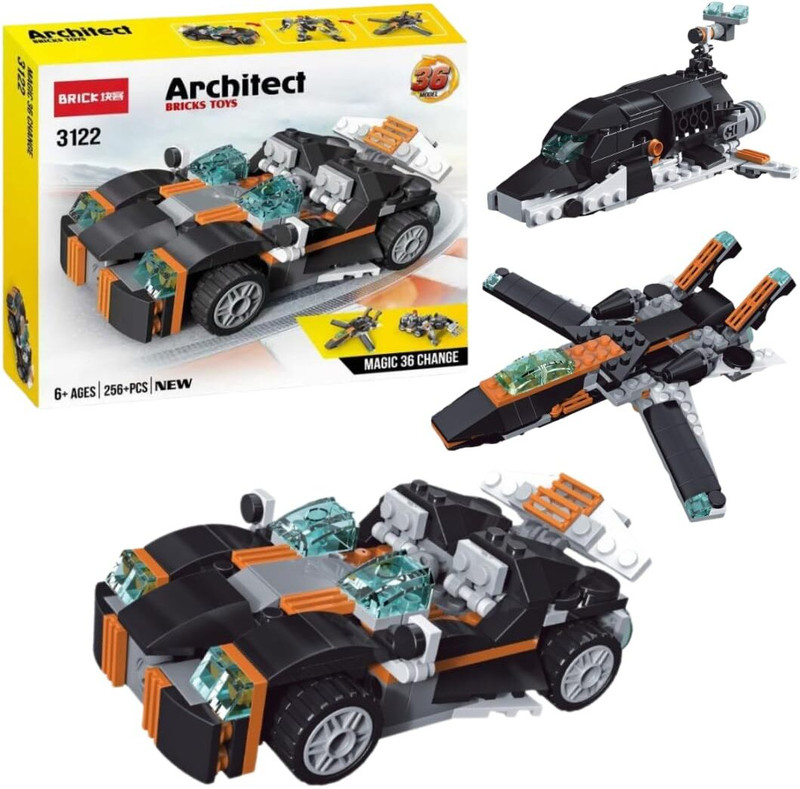 SR Toys 36 in 1 Architect Building Blocks Set for kids(256+ Pieces)(Multicolor)