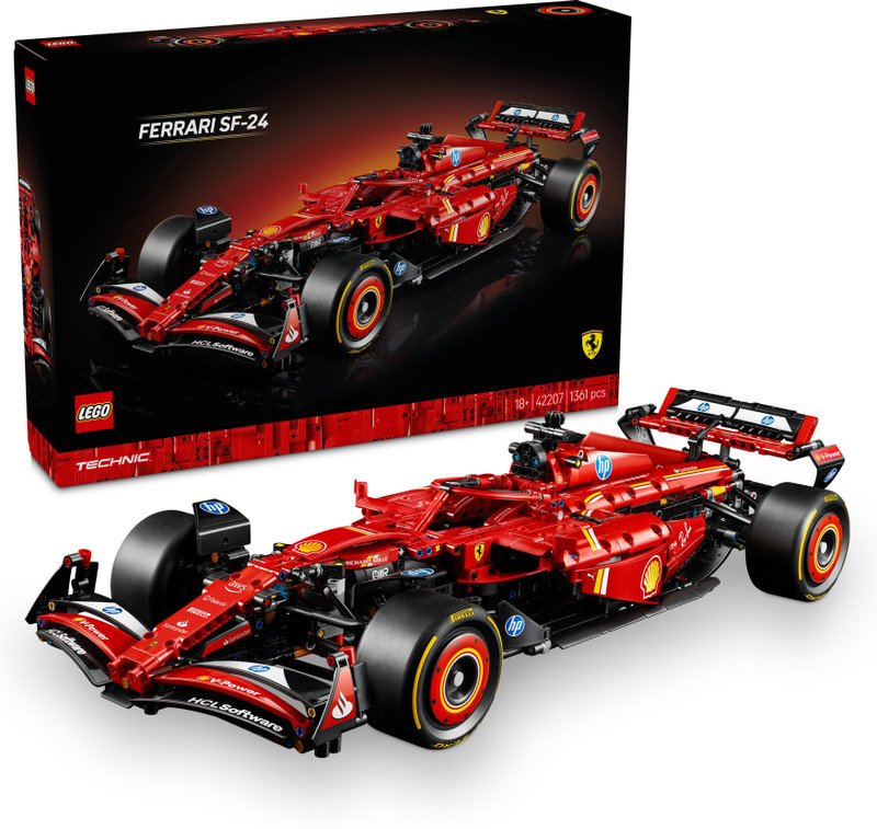 LEGO Technic Ferrari SF-24 F1 Car Model Kit for Adults 42207 (1361 Blocks)(Multicolor)