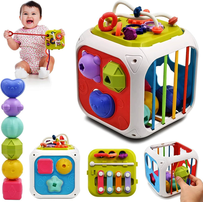S TOYS HOUSE 7 in 1 Baby Sensory Toy for Kids(Multicolor)