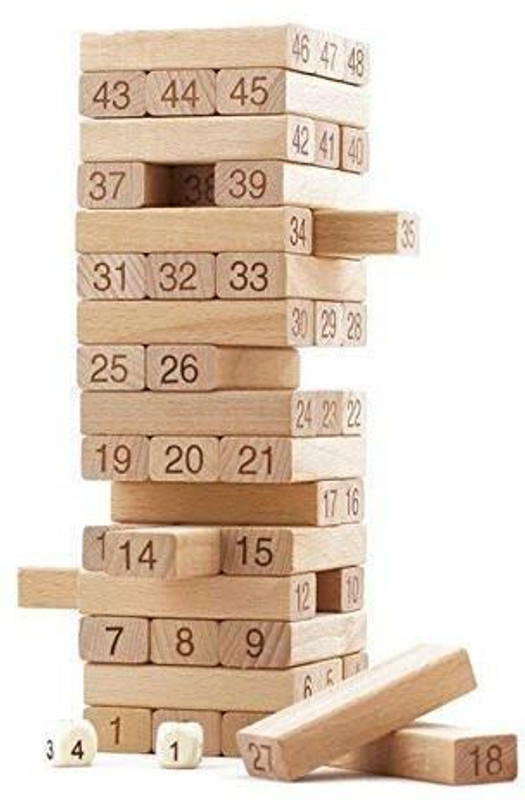 Joy Baby Toys Wooden Number Game for Kids – Stacking and Learning Toy(Multicolor)