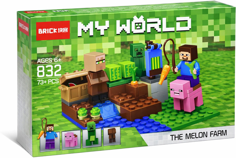 RVEnterprise My World Building Blocks (Inspired by Minecraft - 832)(Multicolor)