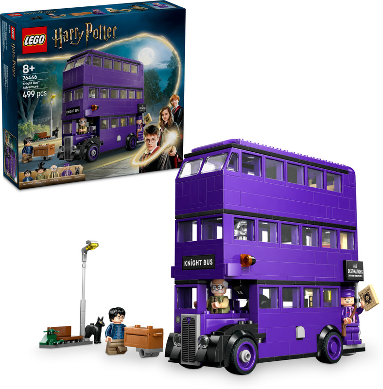 LEGO Harry Potter Knight Bus Adventure, Magic Vehicle Toy 76446 (499 Blocks)(Multicolor)