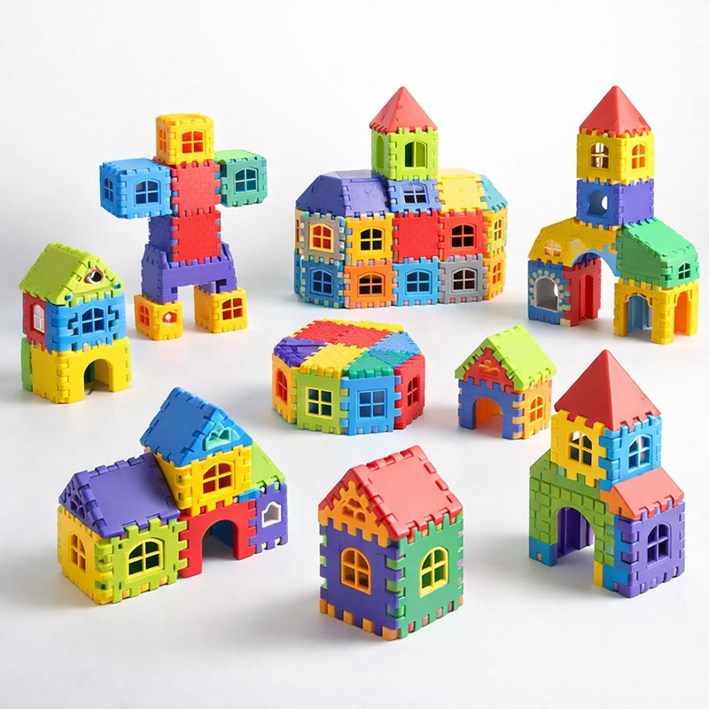 LapaToys House Building Blocks for Kids(Multicolor)