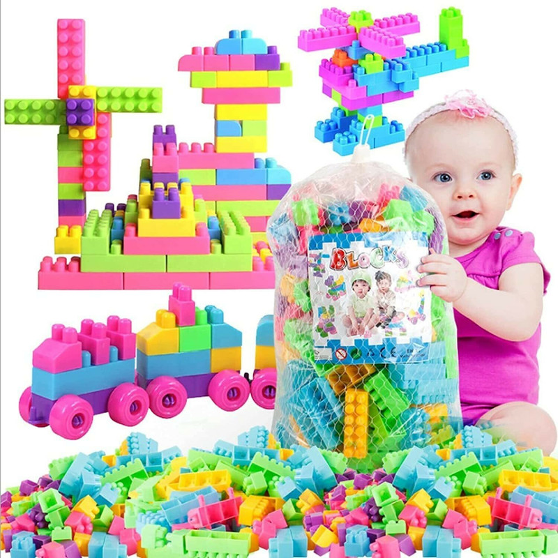 ARIZON Building Blocks with Wheel/Smart Activity Train Blocks For Kids 50+pcs(Multicolor)