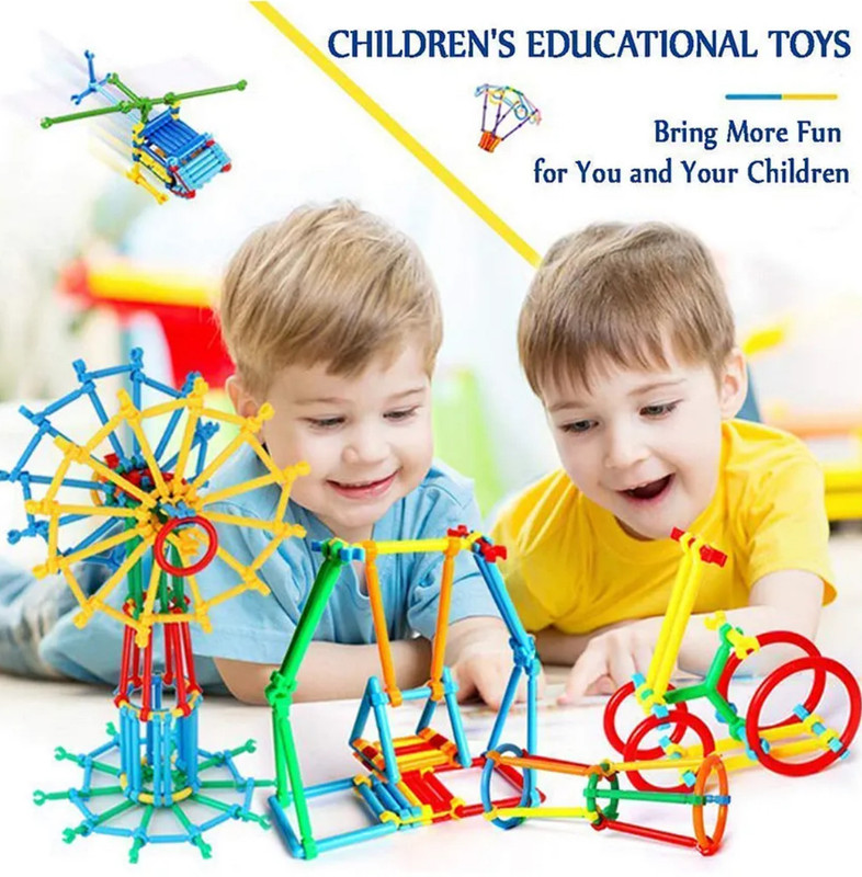 ARIZON ENTERPRISE "Pipe Stick Building Blocks (200 Pcs) | Fun Learning Toy(Multicolor)