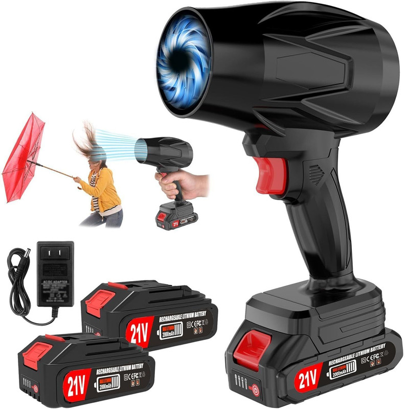 Shine Tex Turbo Jet Blower Cordless 48V,Handheld High Powerful Blow Brushless Motor Extra Forward Curved Hi-Powered Blower(Cordless)