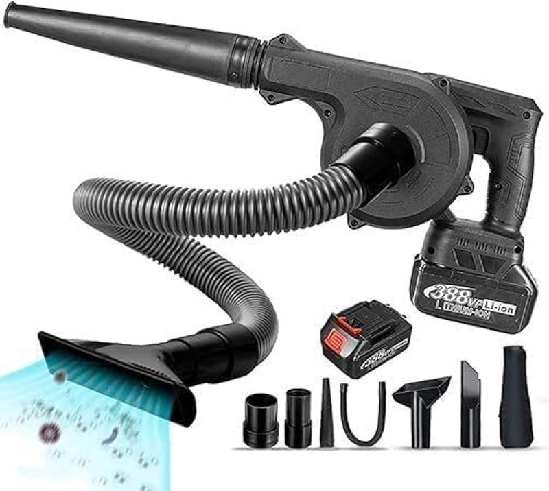 LANDVIEW 2-in-1 Portable Blower &Vacuum for Lawn Care, Dust/Snow Blowing Airfoil Air Blower(Cordless)