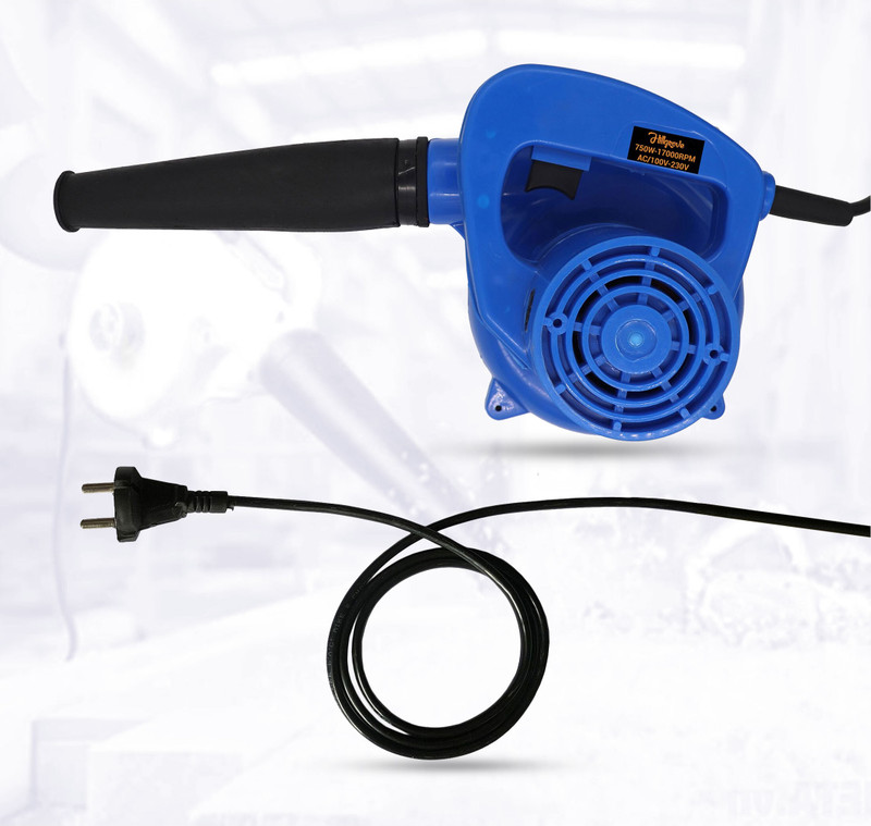 Hillgrove Blue 750W-17000RPM Electric Air Blower and Suction Dust Cleaner for AC/Computer/Home with Air Blower Machine Gun Dust Cleaning Forward Curved Air Blower(Corded Vacuum)