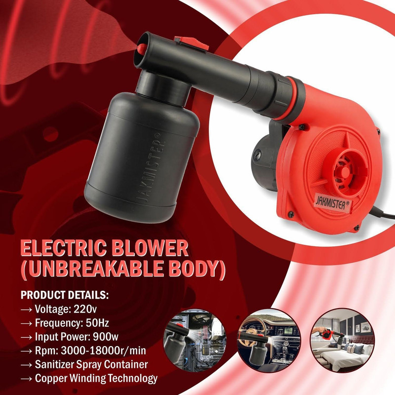 Jakmister Multi-Purpose Machine For Cleaning Dust Forward Curved Air Blower(Corded Vacuum)