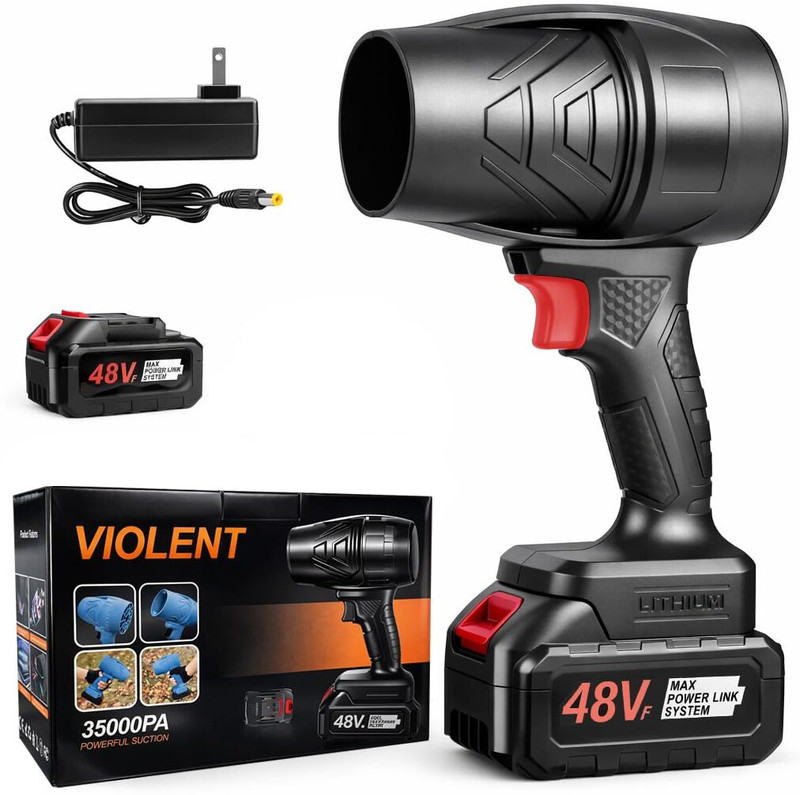 KARTASYA Cordless Jet Air Blower 48V Battery Cordless Car Dryer,Dust Cleaner Rechargeable Airfoil Air Blower(Cordless)