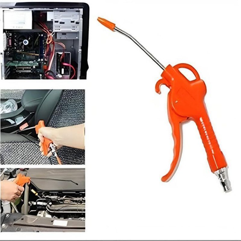 ZIODIC Air Blow Gun (1/4" PT Steel) 125mm Pipe Length for Pneumatic Tool Air Blower(Pneumatic Vacuum)