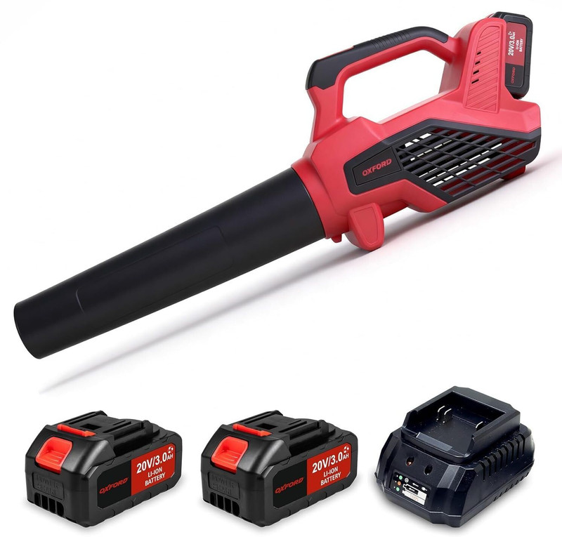 Tomahawk OLB-85| 20V–Dual 3.0Ah Batteries, 6 Speed,150 MPH Air Speed, 450 CFM Air Volume| Forward Curved Leaf Blower(Cordless)