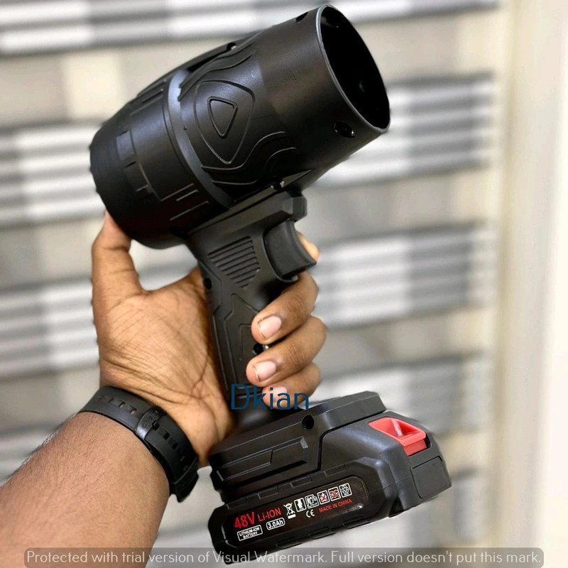 dkian Violent Fan 48V Air Blower portable 35000PA Powerful Suction Forward Curved Leaf Blower(Cordless)