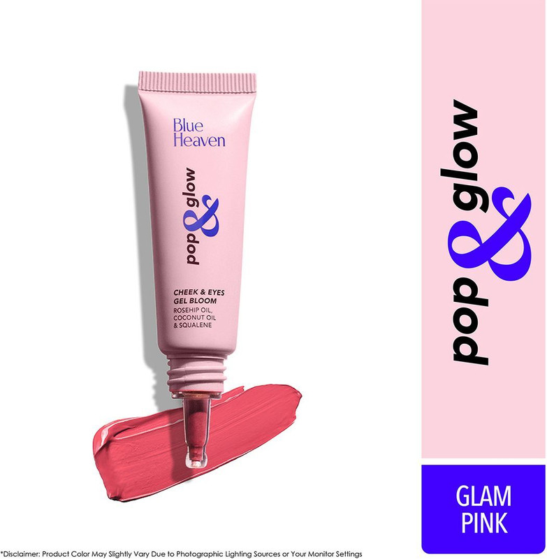BLUE HEAVEN Pop & Glow Gel Blush 12Ml Glam Pink(Glam Pink)