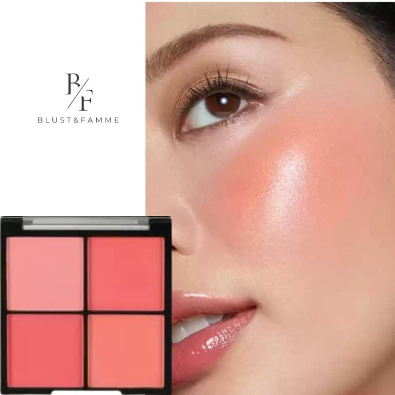 BLUST&FAMME Lovely 4color blusher palette pack of 1(Multicolor)