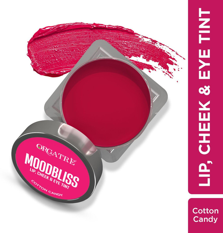 Orgatre Moodbliss Lip, Cheek & Eye Tint with Goodness of Kojic Acid & Retinol(Cotton Candy)
