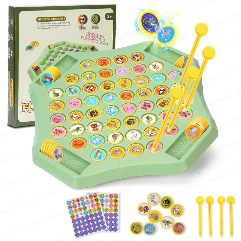 Vervita Flipping Chess Match Game – Montessori Memory Matching Board Game for Kids Educational Board Games