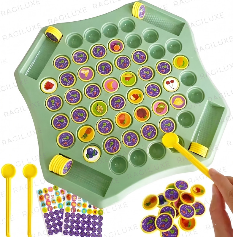 Ragiluxe Learning Toys Animal Flip Memory Chess Board Game for Kids Fun Toys Party & Fun Board Game
