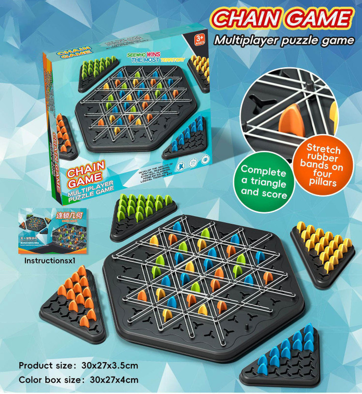 Dorytoys Chain Triangle ChessSet,Triangular Chess Set for Children and Adults--36 Strategy & War Board Game