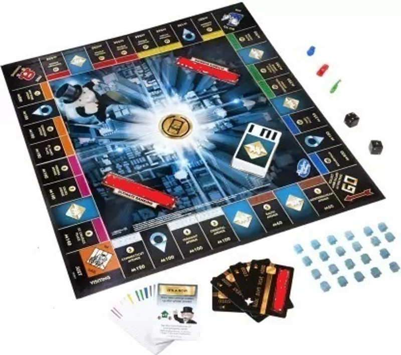 CrazyBuy Ultimate Banking Edition Board Game for Families and Kids Party & Fun Money & Assets Board Game