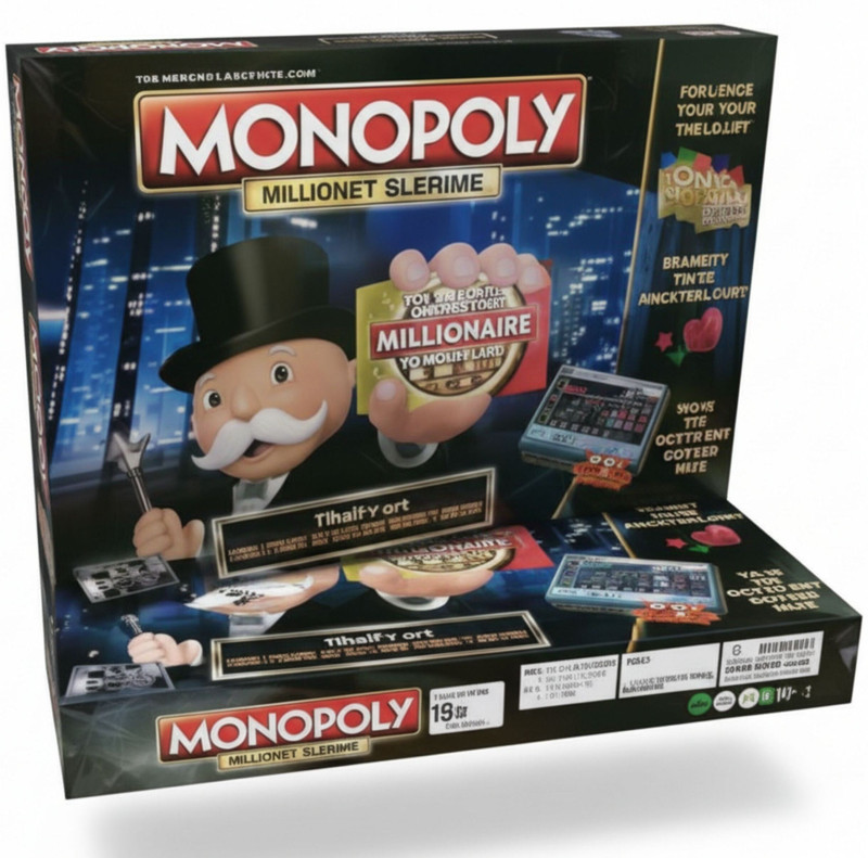 Kids Mandi Monopoly BLACK Board Game for Kids & Family, Fun Educational Strategy Strategy & War Board Game
