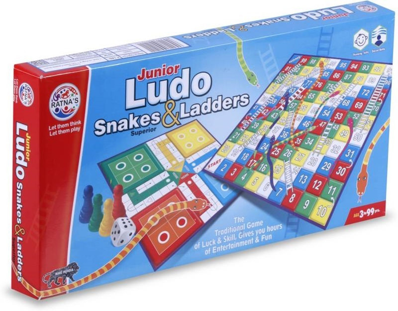 ParshvGroups Junior Ludo With Snakes & Ladders Board Game, Party & Fun Games Party & Fun Board Game