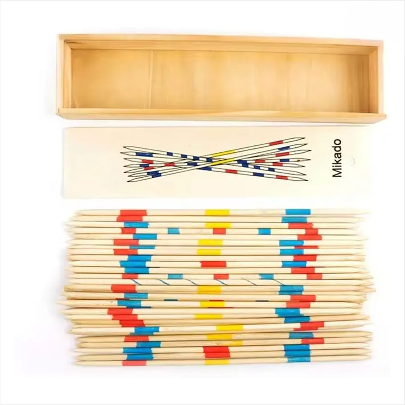 MARA BOMMAI (Pack of 4) Mikado Wooden 31 Pick-Up Sticks | Fun Family Indoor Board Game Board Game Accessories