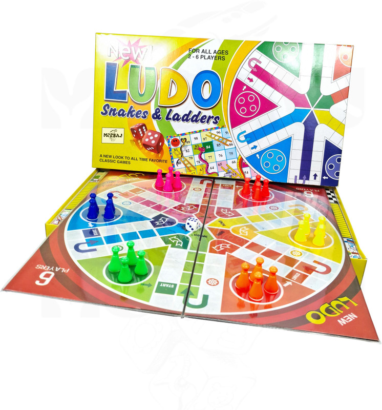Meesaj Premium Indoor Board Game Set – Ludo & Snakes Ladder Combo for Families Party & Fun Board Game