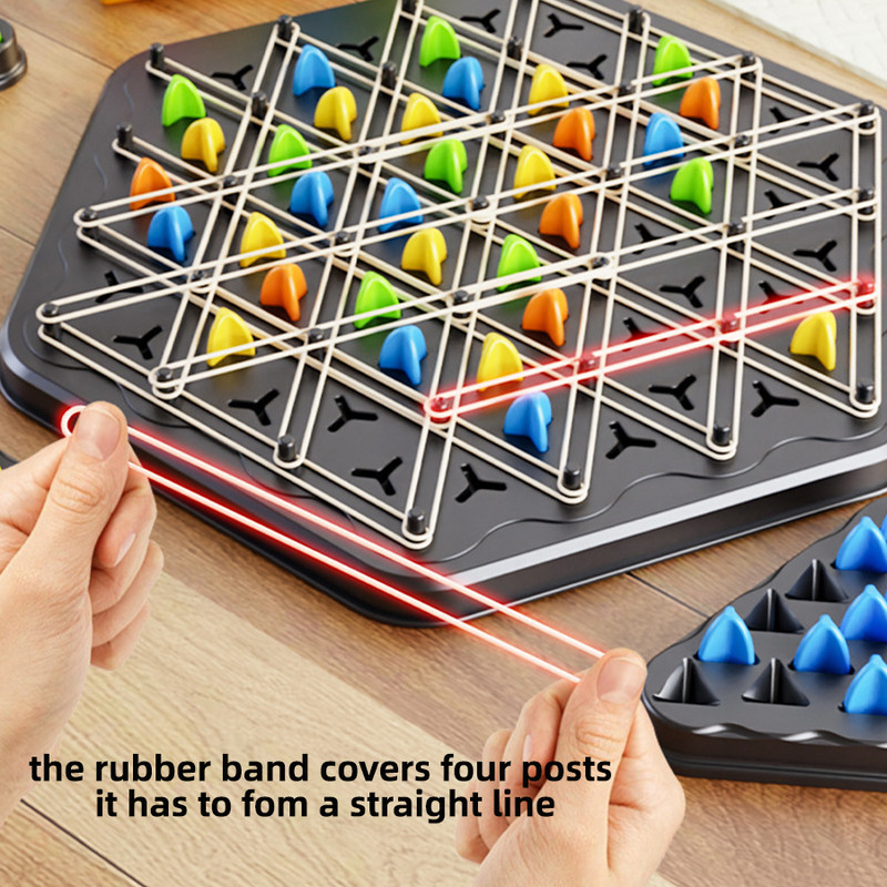 BHVMEY Triangle Chess Game | 4-Player Puzzle for Active Minds(1 Pieces)