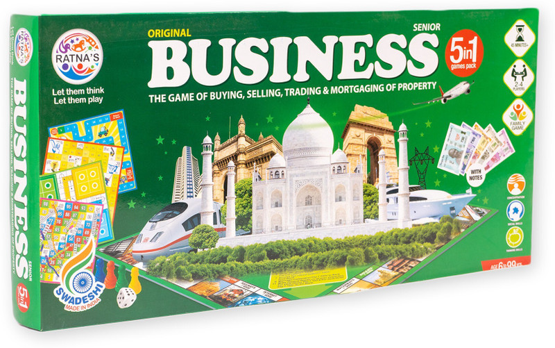 Ratnas 5 in 1 Original Business Senior with Notes (1234) Party & Fun Board Game