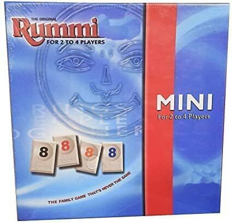 AL ATASH Mini Rummikub Board Game- 106 Tiles, 4 Racks and Rack Holder Set Party & Fun Board Game