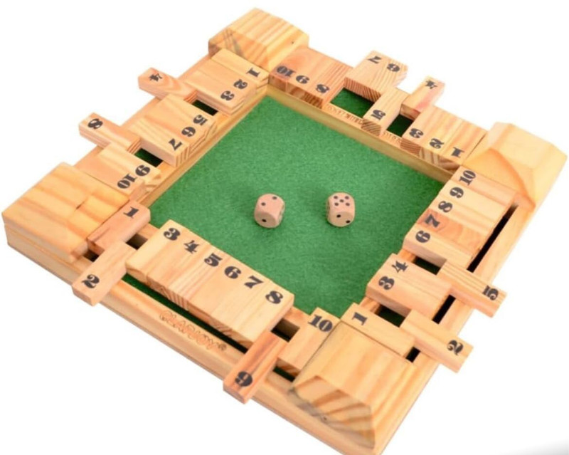 Rainbowstore Shut The Box Dice Game for Kids & Adults Educational Board Games