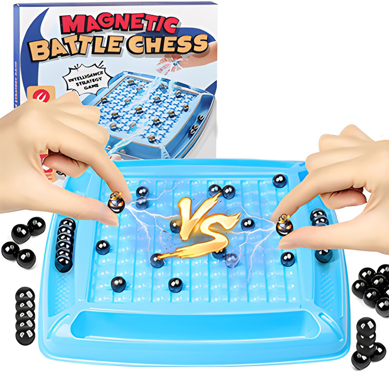 WISHKEY Multiplayer Magnetic Chess Strategic Board Puzzle Game with 20 Pcs Magnetic Ball Party & Fun Board Game