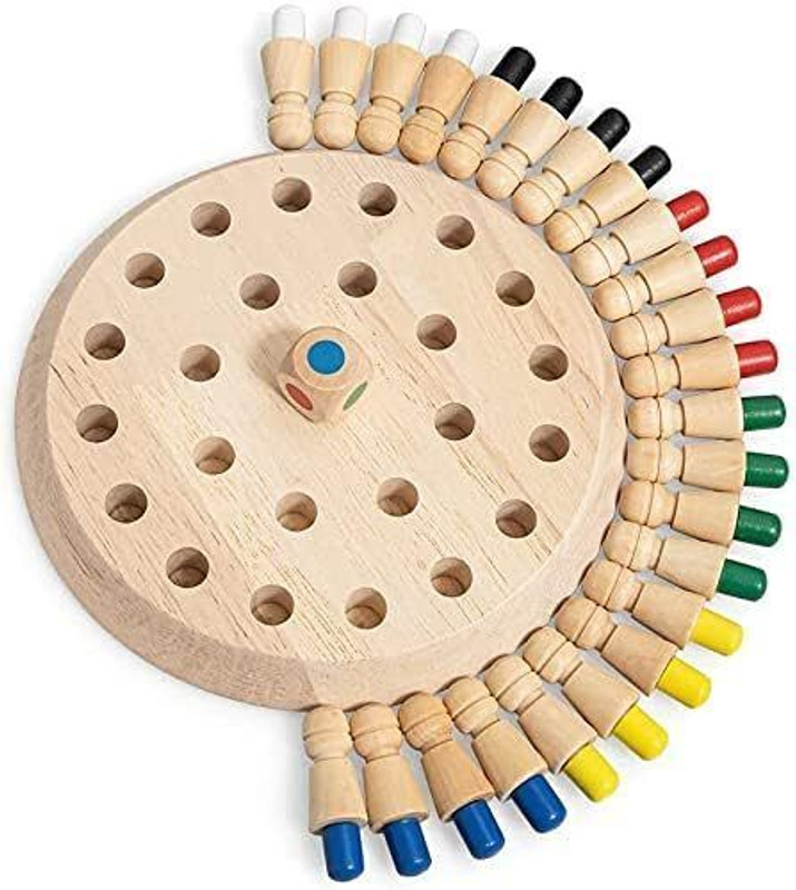 Easymart Matching Games, Wooden Memory Match Stick Chess Game, Colorful Memory Chess, Board Game Accessories