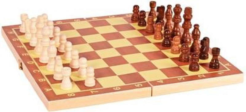 MOVEX Morex 15 Inch Handmade Foldable Wooden Chess Set Smooth Finish Board Educational Board Games