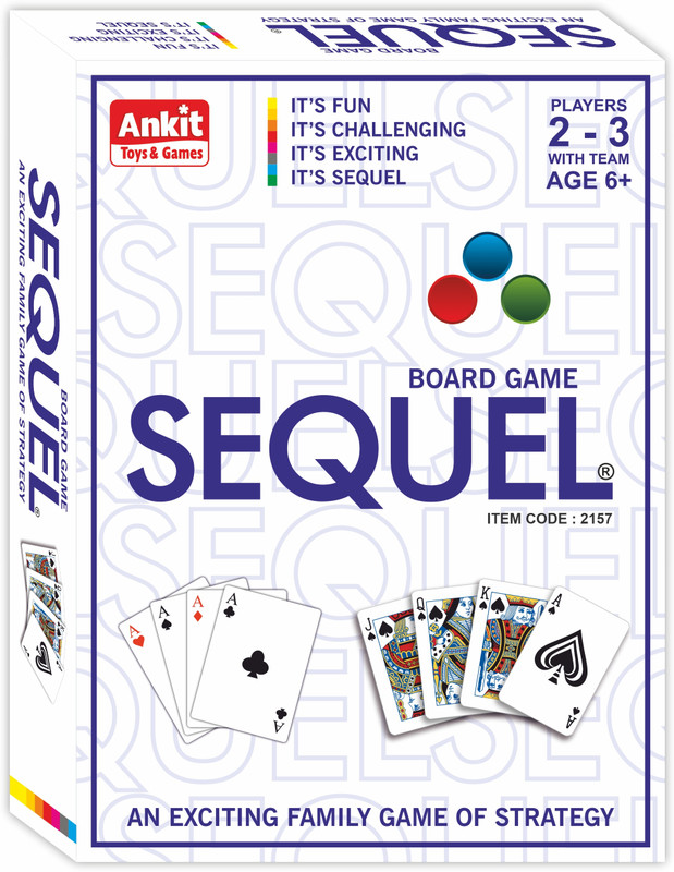 Ankit Toys & Games Sequel Board Game Junior Series Card with Folding Board | Strategy Game for Kids Educational Board Games