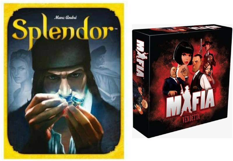 TMA ENTERPRISES Splendor Strategy Board Game & Mafia Vendetta Party Card Game Combo Party & Fun Board Game